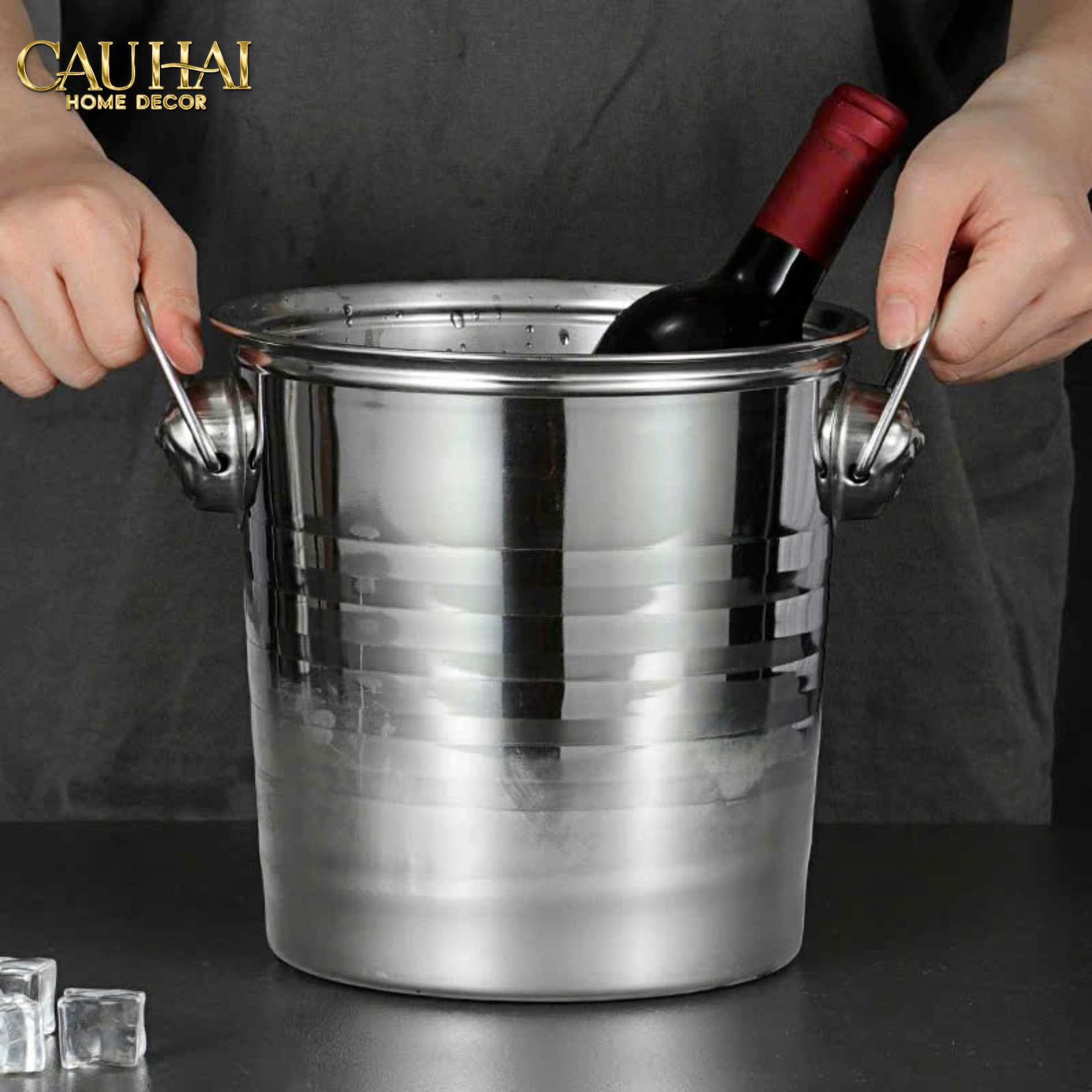 XÔ ĐÁ ROYAL BEAST SILVER ICE BUCKET-3- Cậu Hai Home Decor
