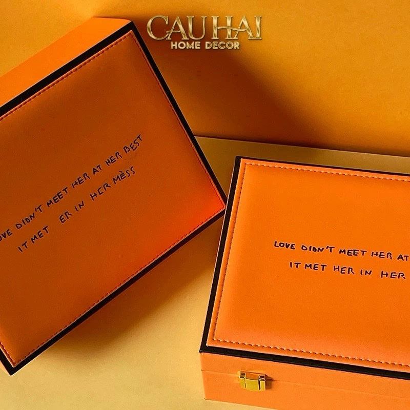 LUX LEATHER H-SIGNATURE JEWELRY BOX