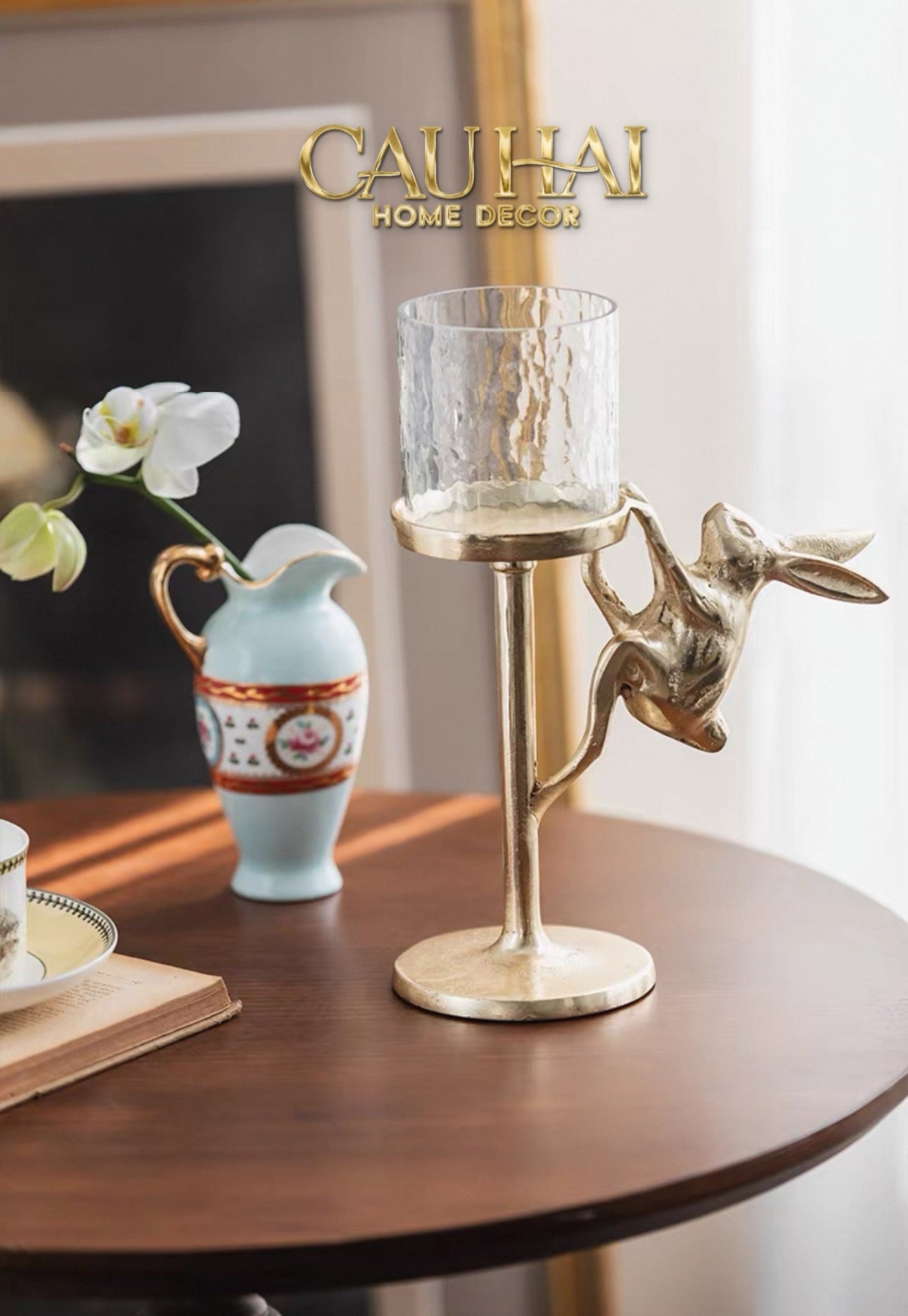 Fêtes Couture - Đế Nến Thỏ Climbing Glory Lapin Brasson Candle Holder-CẬU HAI HOME DECOR