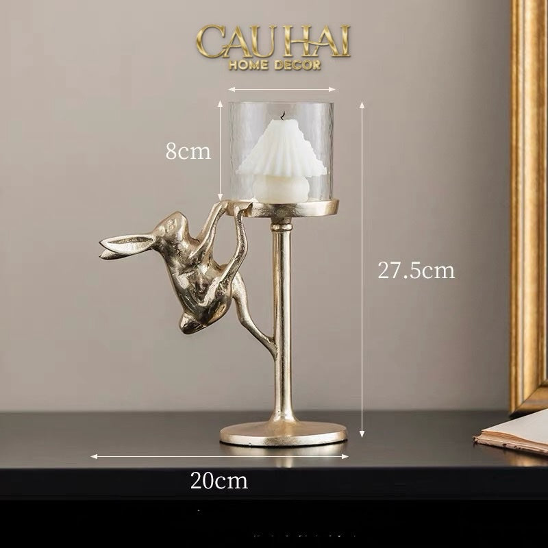 Fêtes Couture - Đế Nến Thỏ Climbing Glory Lapin Brasson Candle Holder-CẬU HAI HOME DECOR