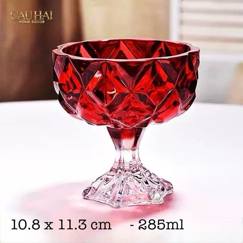 LY TRÁNG MIỆNG  THUỶ TINH  RUBY GLACÉE COUPE DESSERT