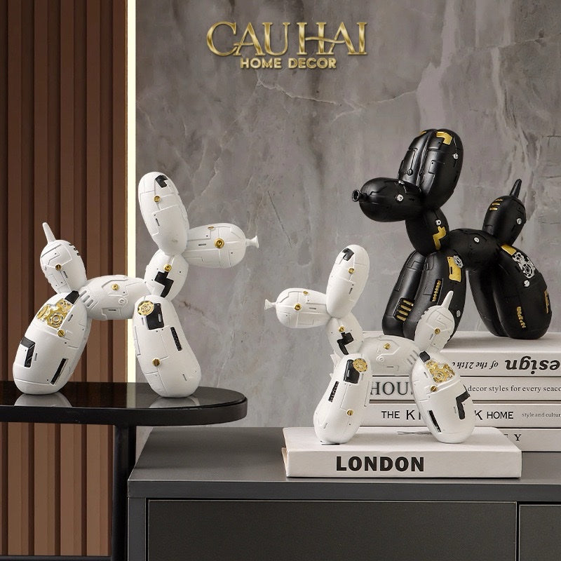 TƯỢNG PUPP-X MÉCANIQUE  BLANC / NOIR