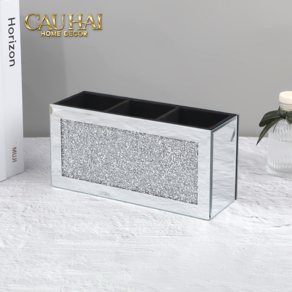 HỘP ĐỰNG 3 NGĂN CRYSTAL MIRROR LUXE-CẬU HAI HOME DECOR