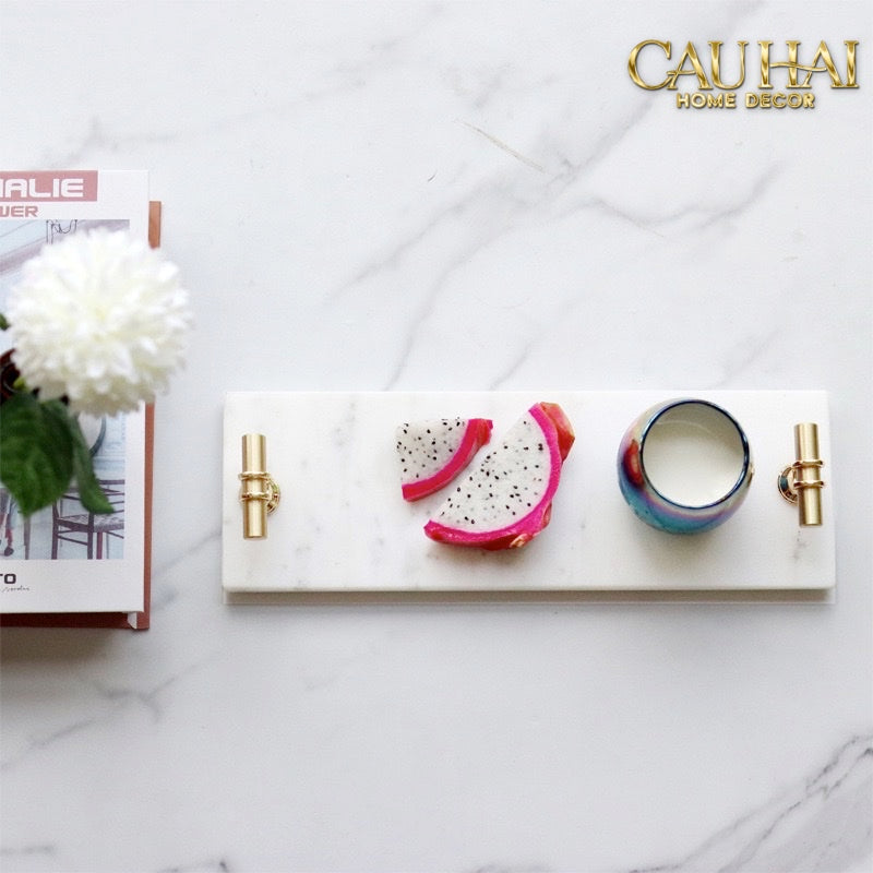 KHAY ĐÁ MANHATTAN URBAN TERRACE MARBLE TRAY 15 x 30