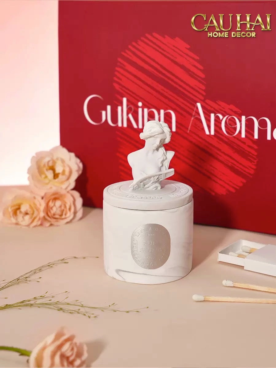 HOME FRAGRANCE - GIFT SET NẾN VÀ ĐÁ KHUẾCH TÁN AROMA CANDLES STONES. - CẬU HAI HOME DECOR