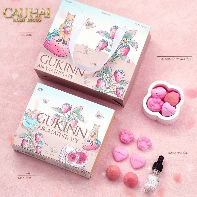 HOME FRAGRANCE - GIFT SET ĐÁ KHUẾCH TÁN SAKURA PUPPY AROMA STONES SET - CẬU HAI HOME DECOR