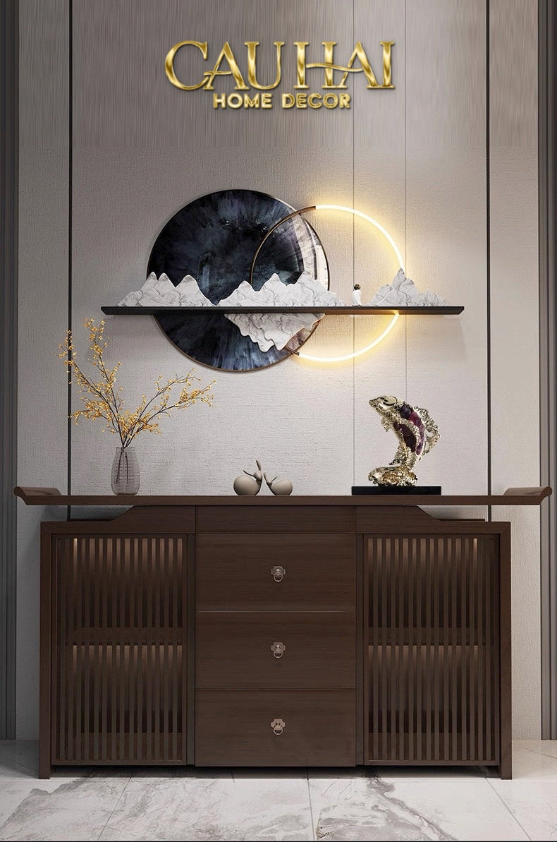 HOME COUTURE - TƯỢNG ĐỒNG CÁ CHÉP ROYALE AMETHYST DRAGON ASCEND H22 - CẬU HAI HOME DECOR