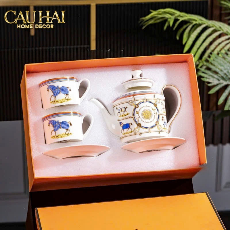 Home Couture - Set Bình Trà Her.M 9 Pcs-CẬU HAI HOME DECOR