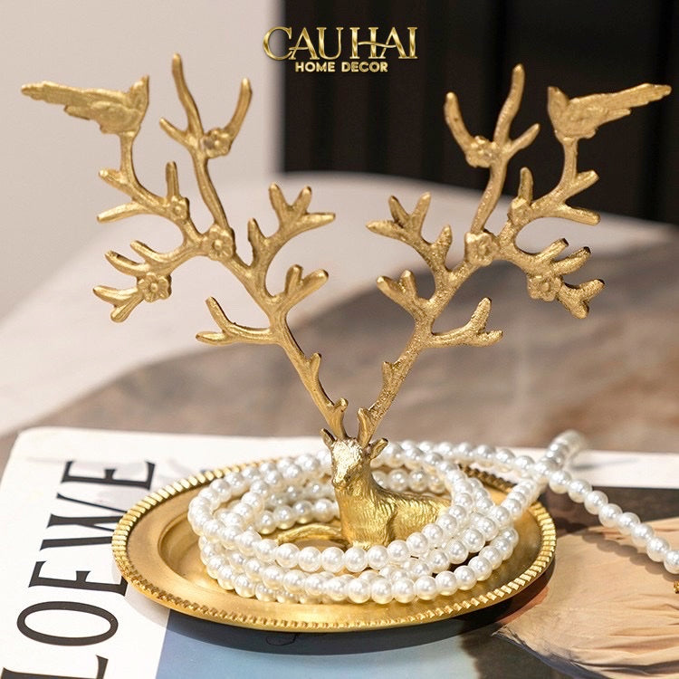 Maison Couture - Đĩa Trang Sức Arbre à Bijoux Antler Doré