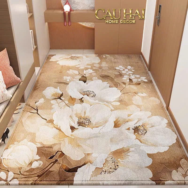 Thảm Cửa Nhung Bỉ 80x120 - Pivoine D’Ivoire Petal Serenity