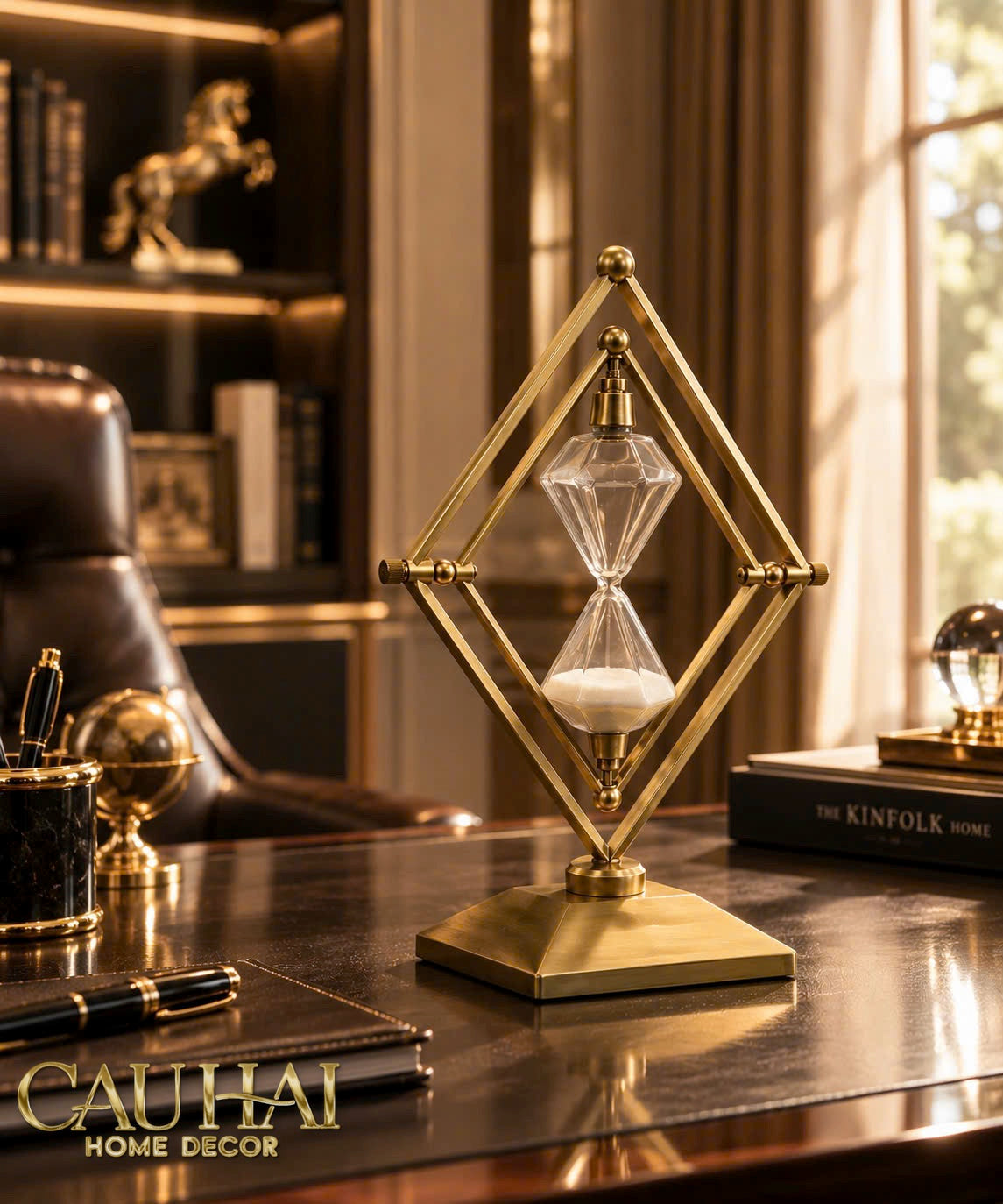 Đồng Hồ Cát Temps Diamant Gildded Mordern 30*20*10