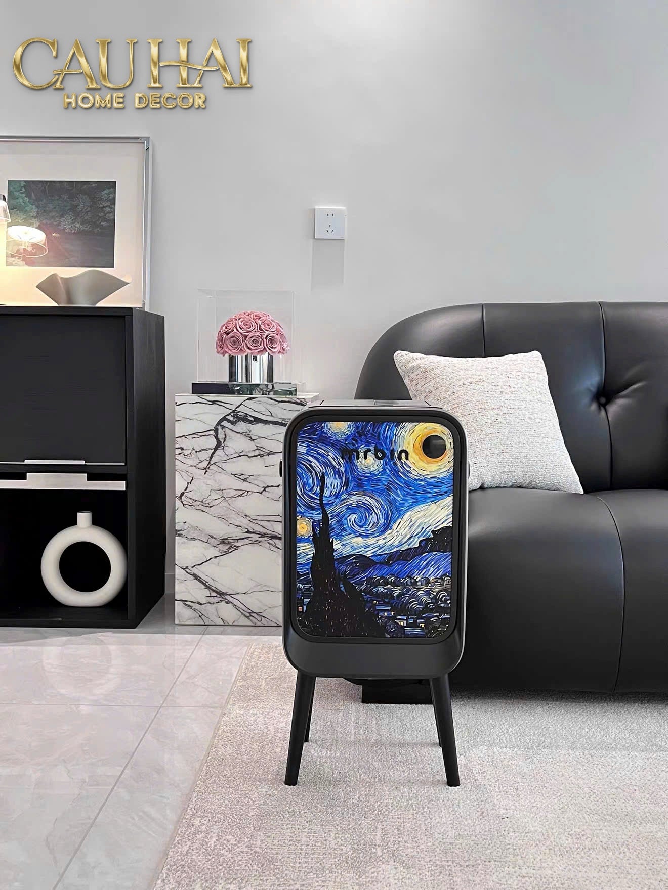 Maison Couture - Thùng Rác Mr Bin Automatic TV Van Gogh Version Limited 20L 31.4x65-Thùng Rác-CẬU HAI HOME DECOR