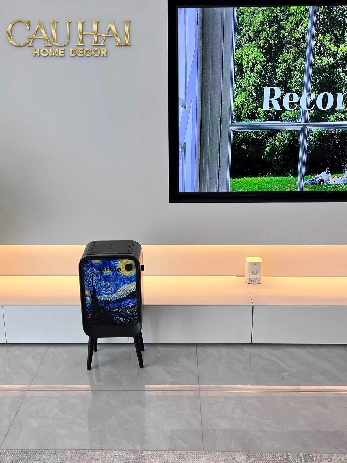 Maison Couture - Thùng Rác Mr Bin Automatic TV Van Gogh Version Limited 20L 31.4x65-Thùng Rác-CẬU HAI HOME DECOR